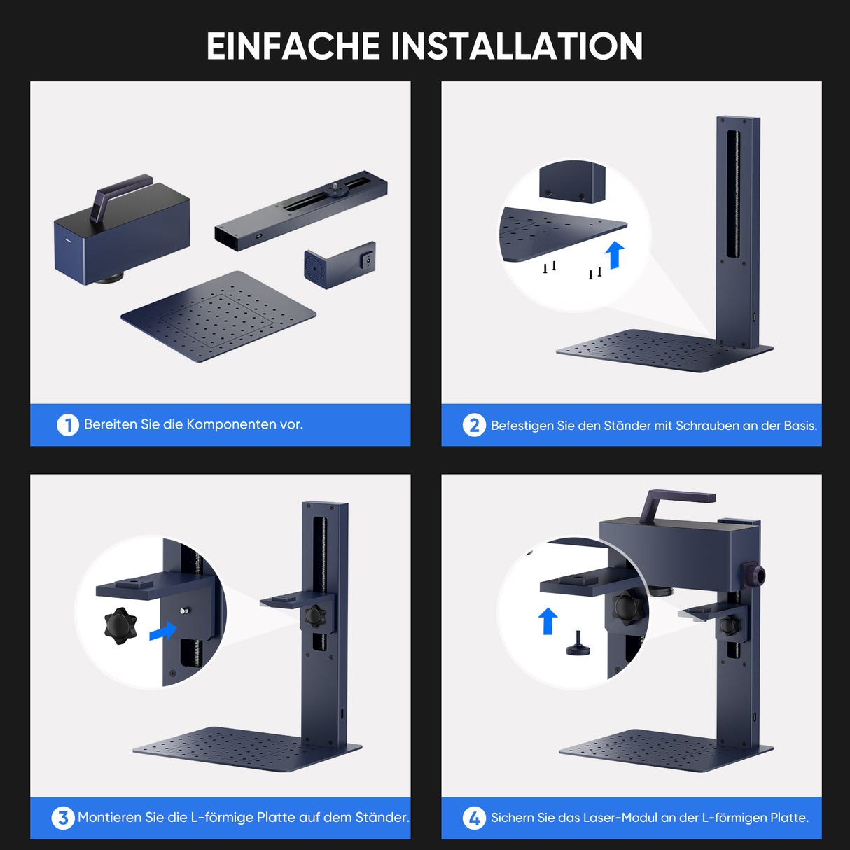 Monport 20W tragbarer Mini-Faser-Lasergravierer für farbige Metallbeschriftung