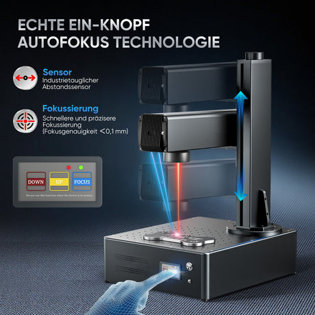 Monport GA Verbesserte 30W Integrierte Faser Lasergravierer & Markiermaschinen mit Autofokus
