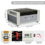 Monport 130W CO2 Eingebaut Wasserkühlsystem Laser Graviermaschine & Cutter mit (1300 x 900mm) Gravurfläche