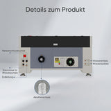 Monport 100W CO2 Eingebaut Wasserkühlsystem Laser Graviermaschine & Cutter mit (1000 x 600mm) Gravurfläche