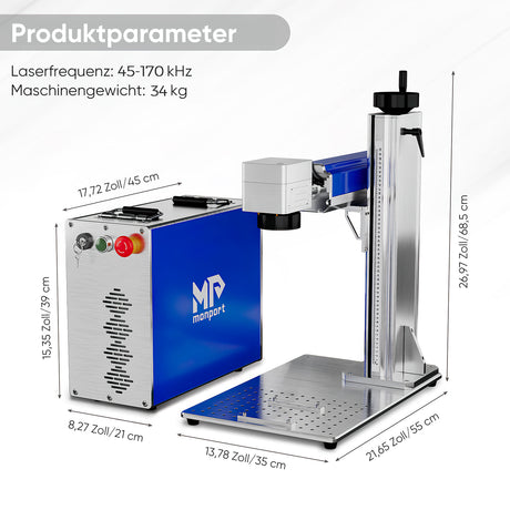 Monport 50W (200x200mm) Faser-Lasergravierer & Markierungsmaschine