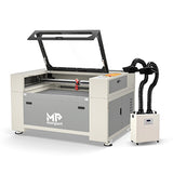 Monport 100W CO2 Eingebaut Wasserkühlsystem Laser Graviermaschine & Cutter mit (1000 x 600mm) Gravurfläche und Laserabsaugung