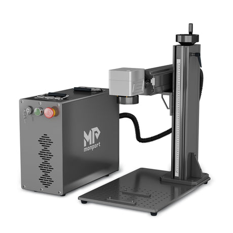 Monport 100W (175 x 175 mm) GPro MOPA Faserlaser Gravier & Markiermaschine mit manuellem Fokus - MonPortlaser.de