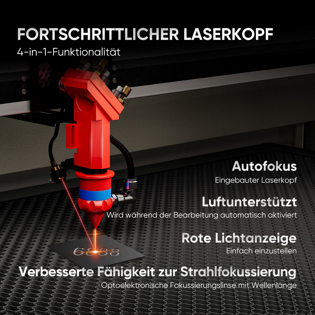 Monport 100W CO2 Laser Graviermaschine & Cutter (500x700mm) mit Autofokus - MonPortlaser.de