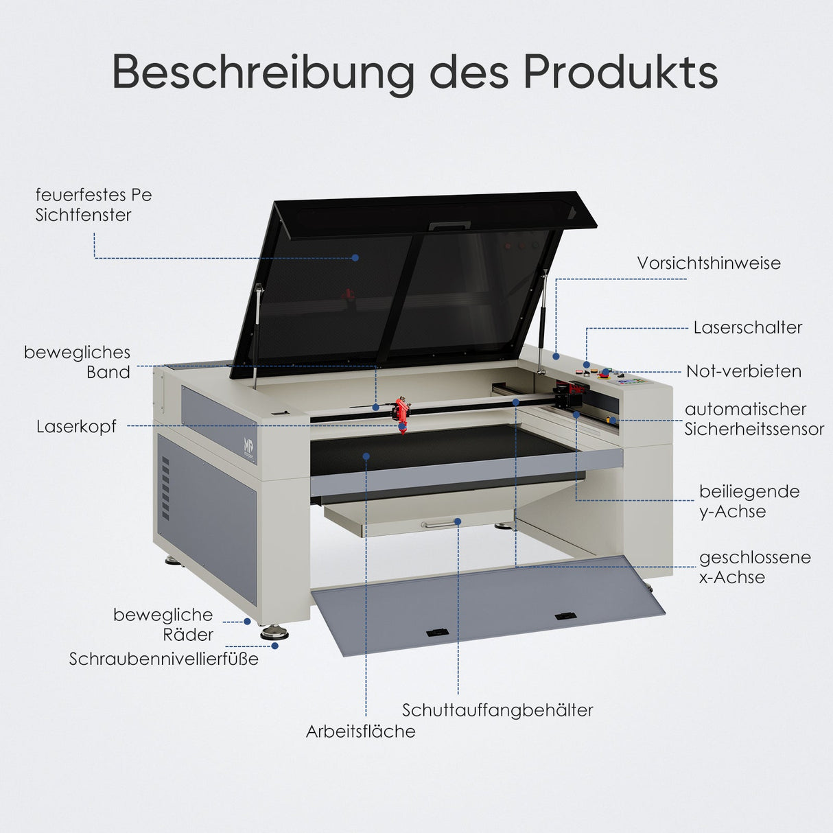 Monport 130W CO2 Eingebaut Wasserkühlsystem Laser Graviermaschine & Cutter mit (1300 x 900mm) Gravurfläche - MonPortlaser.de