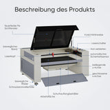 Monport 150W CO2 Eingebaut Wasserkühlsystem Laser Graviermaschine & Cutter mit (1600x 1000mm) Gravurfläche - MonPortlaser.de