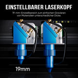 Monport 40W Pro Lightburn - unterstützter (12" X 8") CO2 - Lasergravierer & - Schneider mit Luftunterstützung - MonPortlaser.de