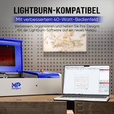 Monport 40W Pro Lightburn - unterstützter (12" X 8") CO2 - Lasergravierer & - Schneider mit Luftunterstützung - MonPortlaser.de