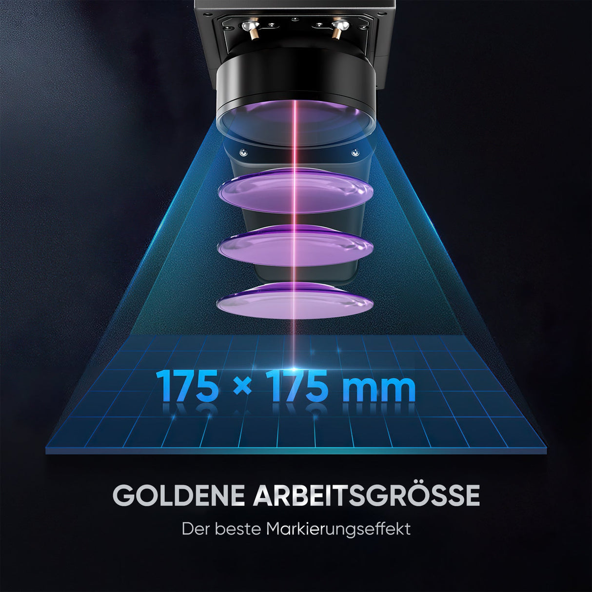 Monport 60W (175 x 175 mm) GPro MOPA Faserlaser Gravier & Markiermaschine mit manuellem Fokus - MonPortlaser.de