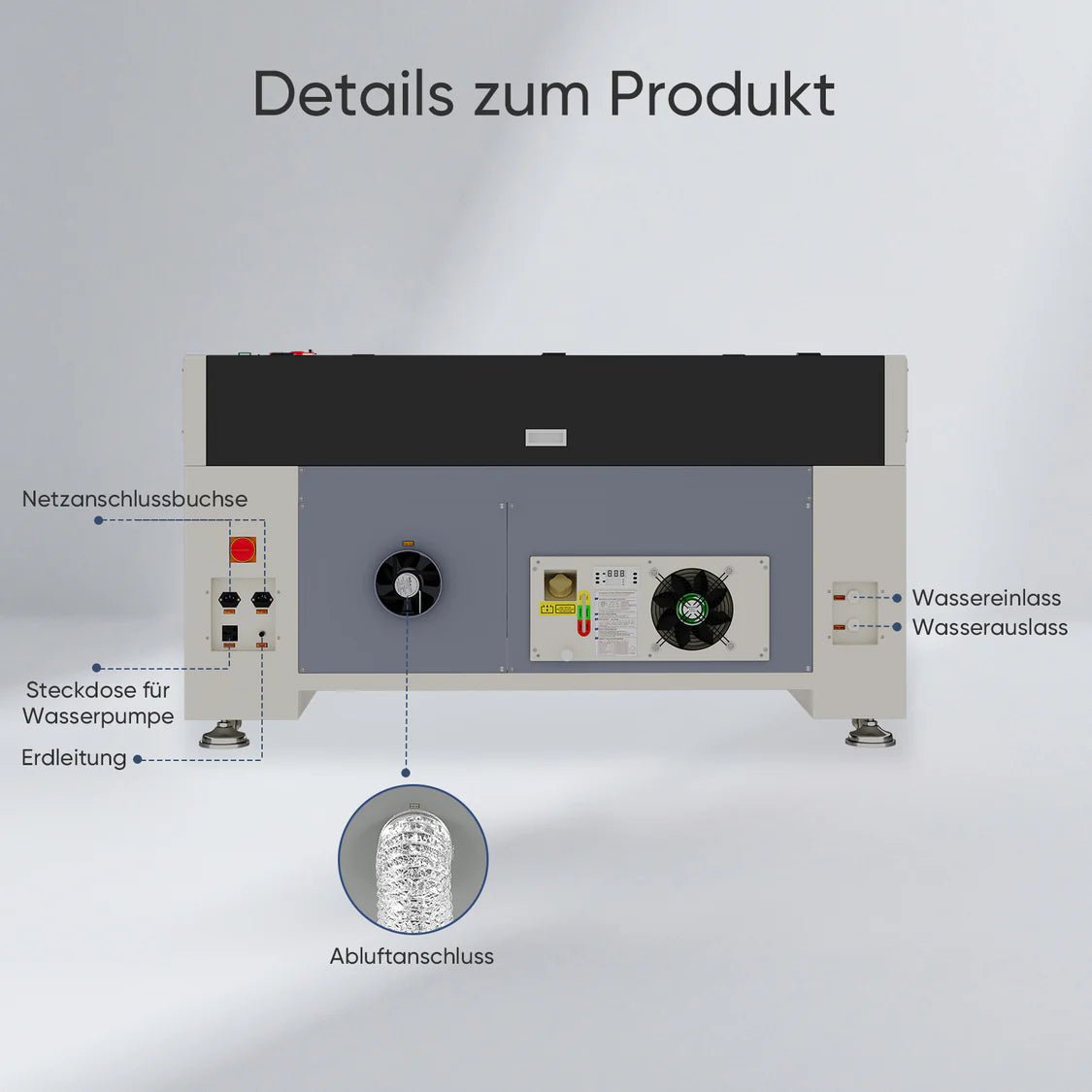 Monport 80W CO2 Eingebaut Wasserkühlsystem Laser Graviermaschine & Cutter mit (900 x 600mm) Gravurfläche - MonPortlaser.de