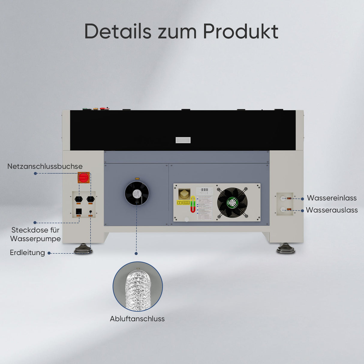 Monport 90W CO2 Eingebaut Wasserkühlsystem Laser Graviermaschine & Cutter mit (900 x 600mm) Gravurfläche - MonPortlaser.de