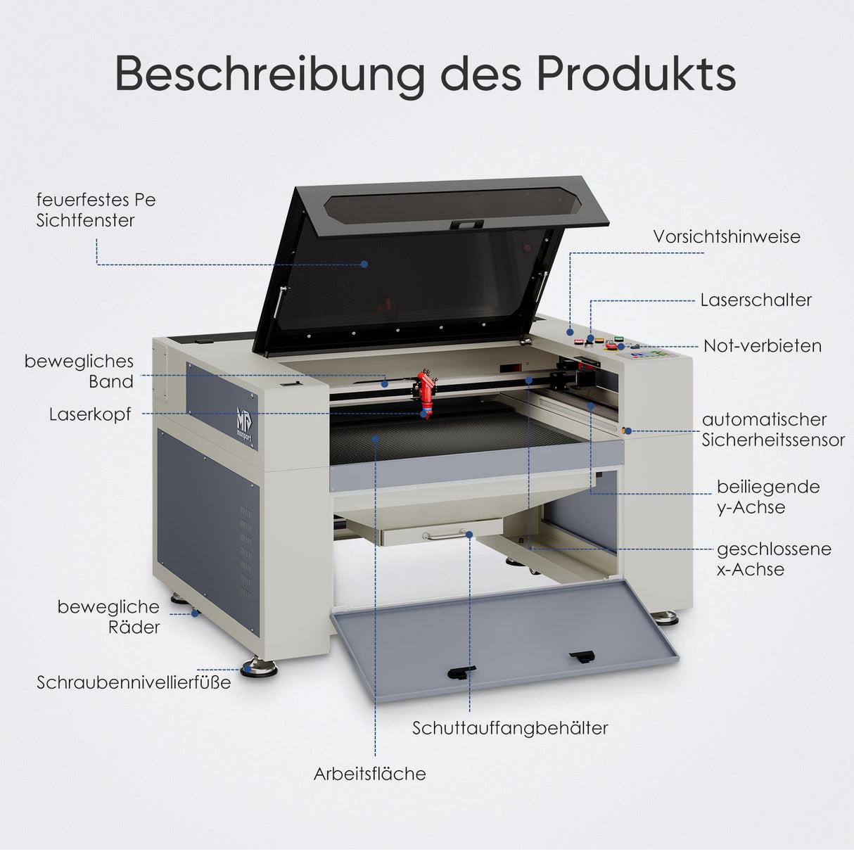 Monport 90W CO2 Eingebaut Wasserkühlsystem Laser Graviermaschine & Cutter mit (900 x 600mm) Gravurfläche - MonPortlaser.de